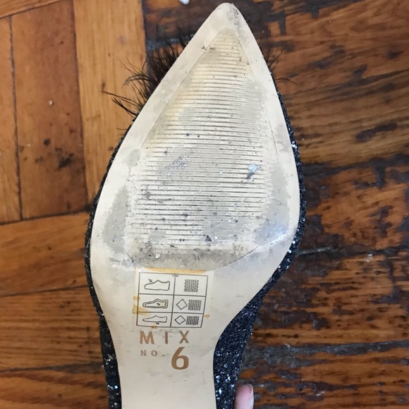 Fun sparkle heels with pompom fluff! - Picture 3 of 5